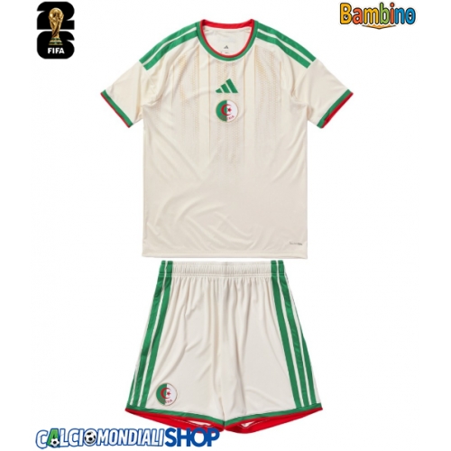 Maglie da calcio Algeria Prima Maglia Bambino Mondiali 2026  Manica Corta + Pantaloni corti)